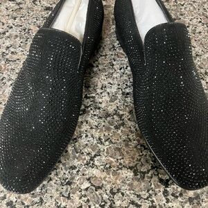 Men's Black Studded Loafers